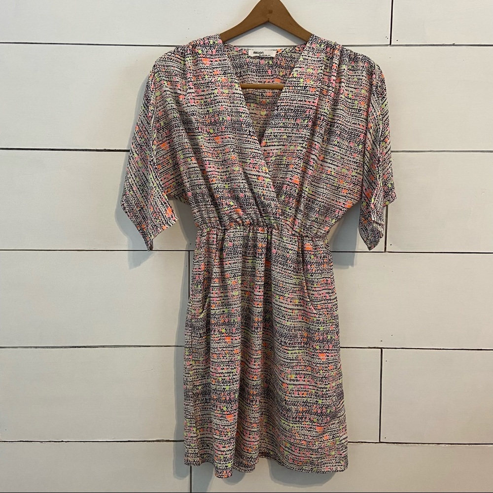 Million Bullpup Faux Wrap Mini Dress. Size Small. EUC